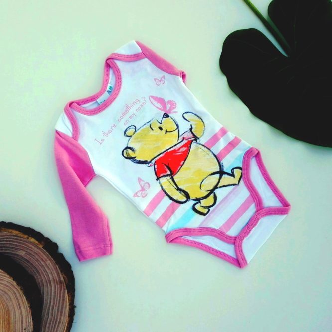 body winnie the pooh rosa a maniche lunghe