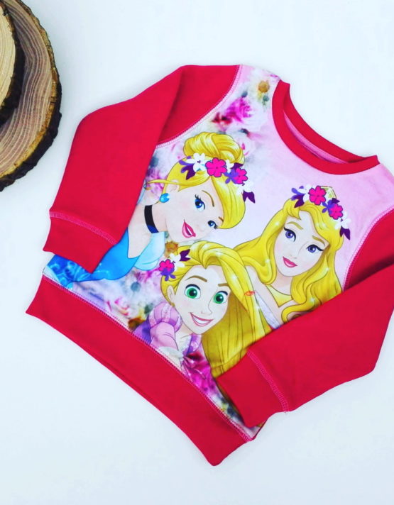 Maglione Principesse bambina fucsia