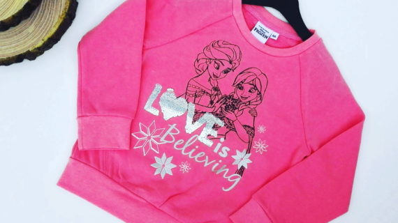 Maglione Frozen bambina rosa