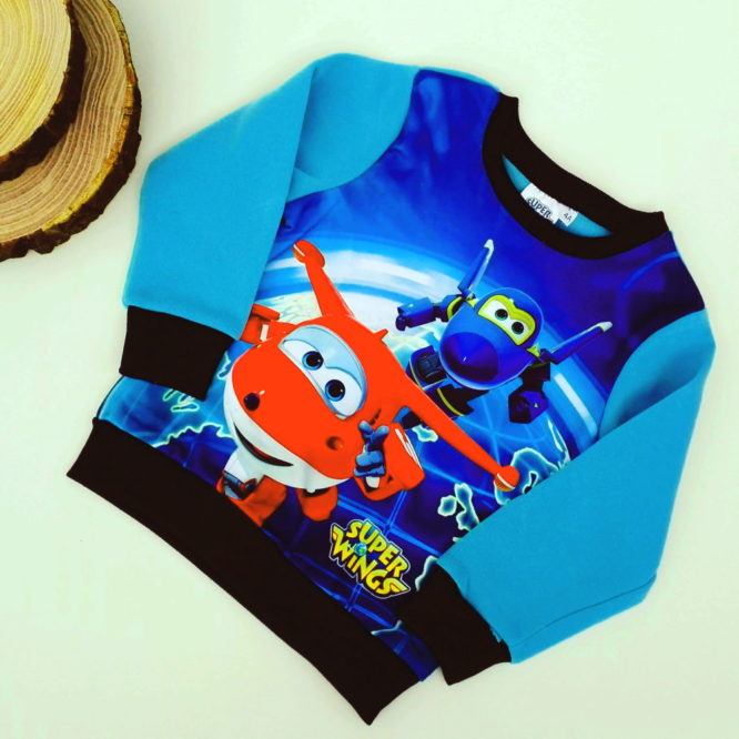 Maglione Super Wings bambino blu