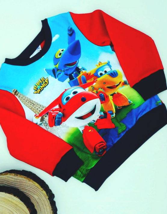 Maglione Super Wings bambino rosso