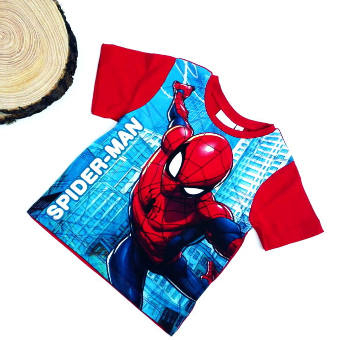 maglietta spiderman bambino rossa