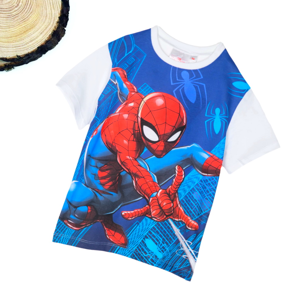 Maglietta Spiderman bambino bianca a maniche corte • TEDStore