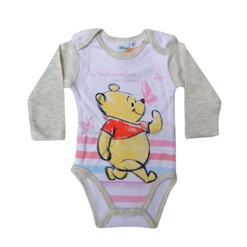 Body Winnie the Pooh bambina beige a maniche lunghe