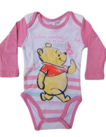 Body Winnie the Pooh bambina rosa a maniche lunghe