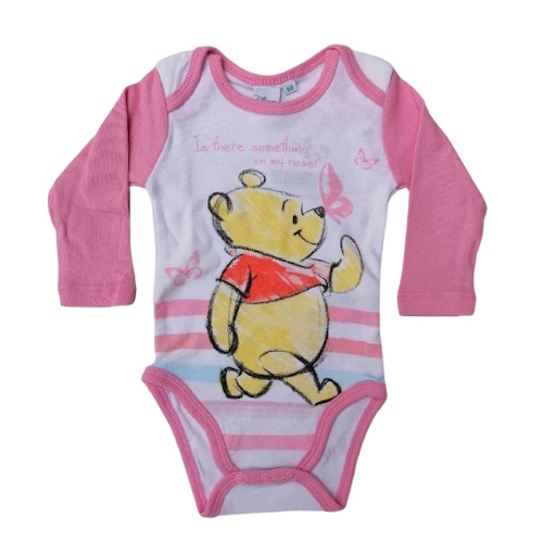Body Winnie the Pooh bambina rosa a maniche lunghe